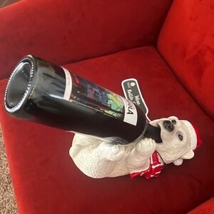 Polar bear wine bottle holder, wine not included